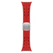 Watch Ultra 49mm Uyumlu Akıllı Saat Kordonu-127 Metal Tokalı Silikon Kordon - 4