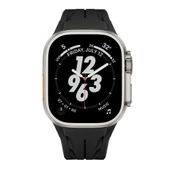Watch Ultra 49mm Uyumlu Akıllı Saat Kordonu-127 Metal Tokalı Silikon Kordon - 8