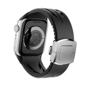 Watch 42mm Uyumlu Akıllı Saat Kordonu-127 Metal Tokalı Silikon Kordon - 8