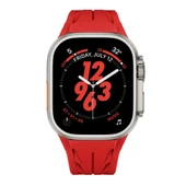 Watch Ultra 49mm Uyumlu Akıllı Saat Kordonu-127 Metal Tokalı Silikon Kordon - 2
