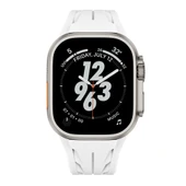 Watch Ultra 49mm Uyumlu Akıllı Saat Kordonu-127 Metal Tokalı Silikon Kordon - 11