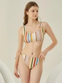 Nbb Bayan Çizgi Desen Bikini Mayo 51573 - 1