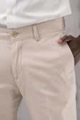 Regular Fit Pamuklu Yan Cep Klasik Yazlık Gabardin Pantolon - 5