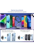 QASUL Mıknatıslı Katlanır Manyetik Araba İçi MagSafe İçin Cep Telefonu Tutucu 360 ° Dönebilen - 5