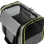 Yıkanabilir Plastik Fileli Kedi Köpek Taşıma Çantası Kare Model thumbnail 4