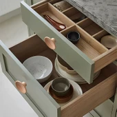 İç Bükey Kulp Açık Ceviz Renk Mobilya Mutfak Dolap Dolabı Çekmece Kulpu Kulbu Tek Vidalı Plastik thumbnail 2