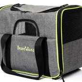 Yıkanabilir Plastik Fileli Kedi Köpek Taşıma Çantası Kare Model thumbnail 2