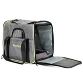 Yıkanabilir Plastik Fileli Kedi Köpek Taşıma Çantası Kare Model thumbnail 1