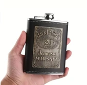 JACK-DANIEL'S Çelik Paslanmaz Matara Deri Kaplama - 4