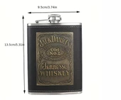 JACK-DANIEL'S Çelik Paslanmaz Matara Deri Kaplama - 2