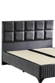 Star Başlık 180 cm Çift Kişilik Antrasit Keten Kumaşlı Modern Lüks Yatak Başlığı / Baza Başlığı - 1