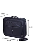 CASE 217-1 Büyük Boy Kasalı Evrak Çantası 17 Inç Laptop Notebook Çantası - 6
