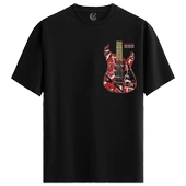 Frankenstrat %100 Pamuklu Kadın Siyah Tişört - Premium Quality thumbnail 1