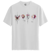 Flutter Bloom - %100 Pamuklu Kadın Beyaz Tişört - Premium Quality thumbnail 1