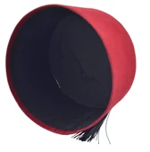 Biz Osmanlı Torunuyuz Yazılı Püsküllü Kırmızı Erkek Fesi 9cm Kısa - 3