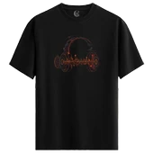 Headphones Lines %100 Pamuklu Erkek Siyah Tişört - Premium Quality thumbnail 1