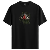 Jersey Tiger - %100 Pamuklu Kadın Siyah Tişört - Premium Quality - 1