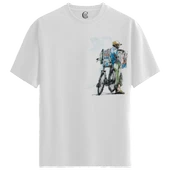 Street Vendor - %100 Pamuklu Erkek Beyaz Tişört - Premium Quality thumbnail 1