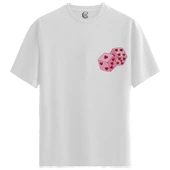 Love Dice - %100 Pamuklu Kadın Beyaz Tişört - Premium Quality thumbnail 1