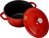 Lava Döküm Yuvarlak Tencere Döküm Demir Kapak New Heritage Serisi 22 CM Kırmızı - 2