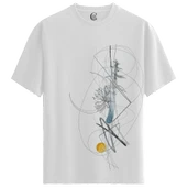 Abstract Nature - %100 Pamuklu Kadın Beyaz Tişört - Premium Quality thumbnail 1