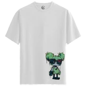 Graffiti Bear - %100 Pamuklu Erkek Beyaz Tişört - Premium Quality thumbnail 1