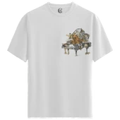 Piano City - %100 Pamuklu Kadın Beyaz Tişört - Premium Quality thumbnail 1