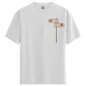 Heart or Mind - %100 Pamuklu Kadın Beyaz Tişört - Premium Quality thumbnail 1