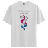 Dance Music - %100 Pamuklu Kadın Beyaz Tişört - Premium Quality thumbnail 1