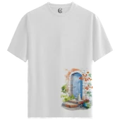 Blue Door - %100 Pamuklu Erkek Beyaz Tişört - Premium Quality thumbnail 1