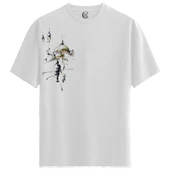 Mosque Sketch - %100 Pamuklu Kadın Beyaz Tişört - Premium Quality thumbnail 1