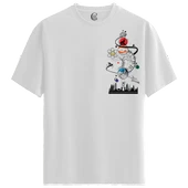 Cosmic Tree - %100 Pamuklu Erkek Beyaz Tişört - Premium Quality thumbnail 1