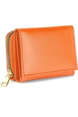 Kadın Fermuarlı çıtçıtlı Bozuk Para Bölmeli Turuncu Cüzdan Kartlık Aksesuar,yılbaşı Hediyesi thumbnail 1