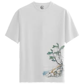 Royal Bird - %100 Pamuklu Kadın Beyaz Tişört - Premium Quality thumbnail 1