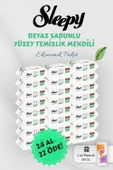 Sleepy 50' li Beyaz Sabunlu Yüzey Havlusu 24 AL 22 Öde Hediyeli thumbnail 1