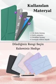 iPad Air 13 inç 2025 M3 Çip Uyumlu Kalem Bölmeli Standlı Akıllı Fuchsia Trifolding Tablet Kılıfı thumbnail 8