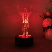 3D Messi Dekoratif Gece Lambası Renkli - 4