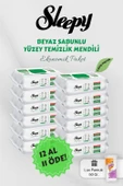 Sleepy 100' lü Beyaz Sabunlu Yüzey Havlusu 12 AL 11 Öde Hediyeli - 1
