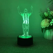 3D Messi Dekoratif Gece Lambası Renkli - 2