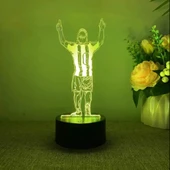 3D Messi Dekoratif Gece Lambası Renkli - 3