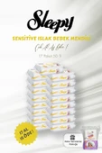 Sleepy Sensitive 17 AL 15 ÖDE 50'li Islak Bebek Mendili ve Bebe Temizleme Pamuğu - 1