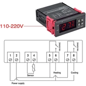 STC-1000 Sıcaklık Termostatı 220V 10A 110V-220V Isıtıcı Soğutucu Dijital Ekran 10K NTC Sıcaklık Sensörü Kuluçka Akvaryum Buzdolabı Fırın - 8