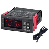 STC-1000 Sıcaklık Termostatı 220V 10A 110V-220V Isıtıcı Soğutucu Dijital Ekran 10K NTC Sıcaklık Sensörü Kuluçka Akvaryum Buzdolabı Fırın - 3