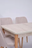 Milano Traverten Boyalı Mdf Mutfak Masa Takımı 80x130 - 8