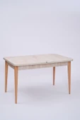 Milano Traverten Boyalı Mdf Mutfak Masa Takımı 80x130 - 3