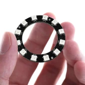 12 Led Halka WS2812B 5050 Rgb Led 12 Bit NeoPixel Halka Ring WS2812B 5050 Rgb Led Modül 12li Dijital Adreslenebilir Lamba thumbnail 6