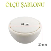 Polimer Düğme Kulp DışBükey Mat Aytaşı Dolap Mobilya Mutfak Dolabı Çekmece Kulpu Kulbu 5 Adet thumbnail 3