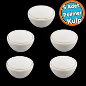 Polimer Düğme Kulp DışBükey Mat Aytaşı Dolap Mobilya Mutfak Dolabı Çekmece Kulpu Kulbu 5 Adet thumbnail 1