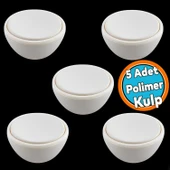 Polimer Düğme Kulp İçbükey Mat Aytaşı Dolap Mobilya Mutfak Dolabı Çekmece Kulpu Kulbu 5 Adet thumbnail 1