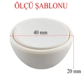 Polimer Düğme Kulp İçbükey Mat Aytaşı Dolap Mobilya Mutfak Dolabı Çekmece Kulpu Kulbu 5 Adet thumbnail 3